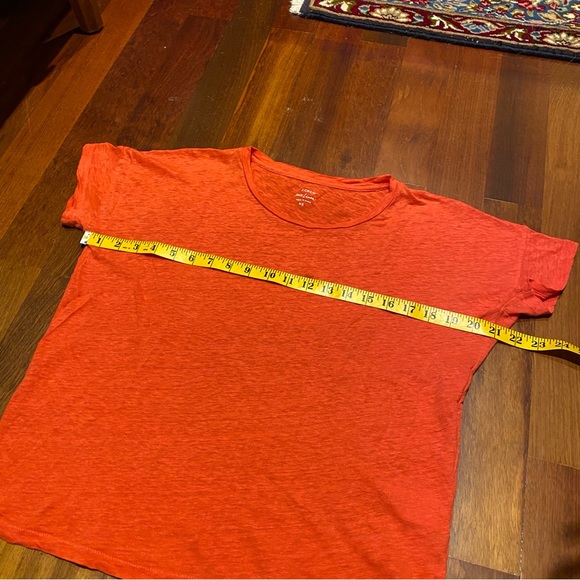J Crew 100% Linen red t-shirt size XS - Picture 5 of 8